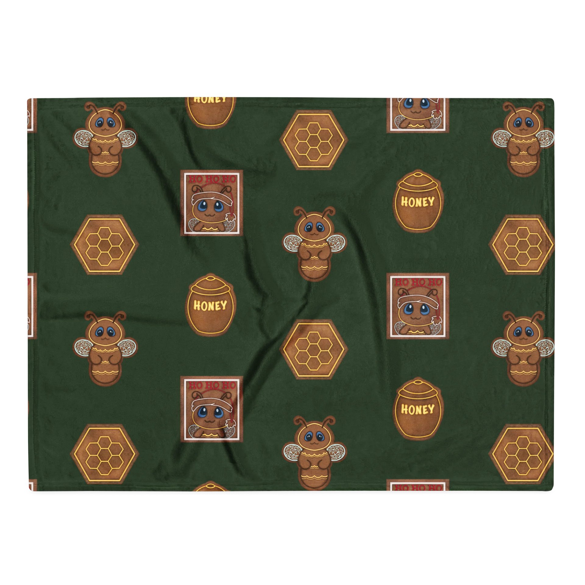 Gingerbee cookie throw product image (2)
