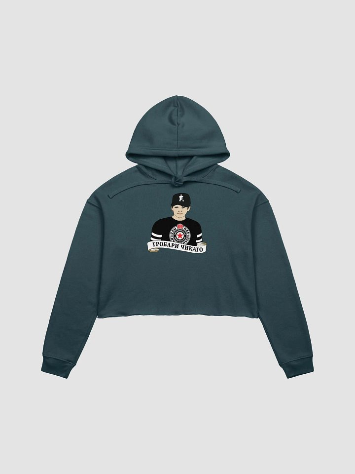 Grobari Čikago KK Partizan Bella+Canvas Fleece Crop Hoodie product image (1)