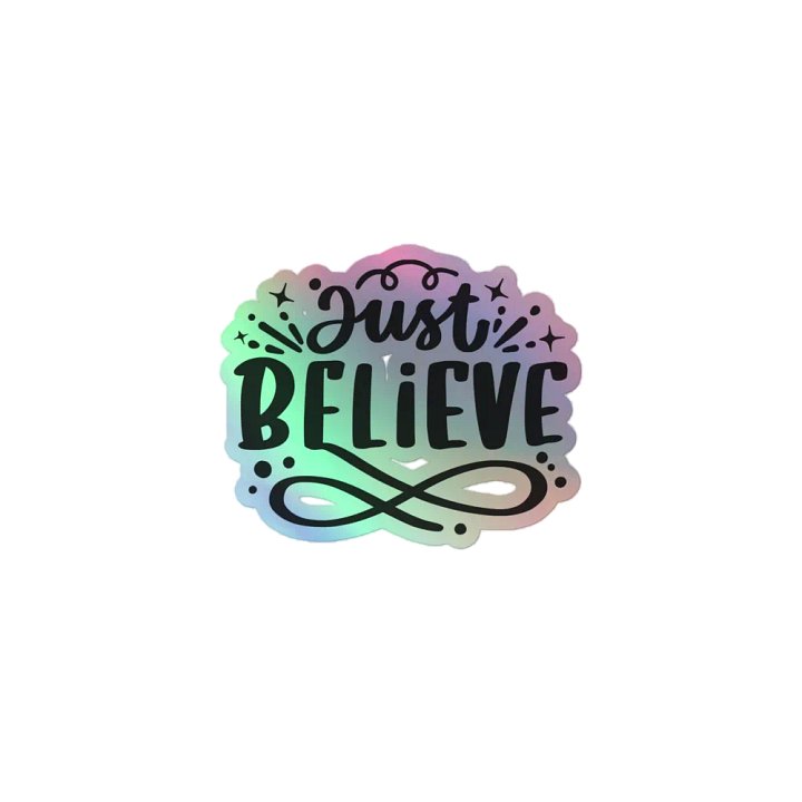 Believe Holographic Sticker Sheet product image (1)