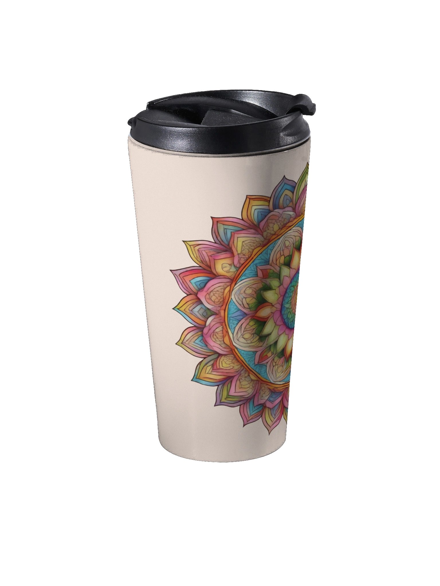 Golden Bloom Mandala - Stainless Steel Travel Mug product image (3)