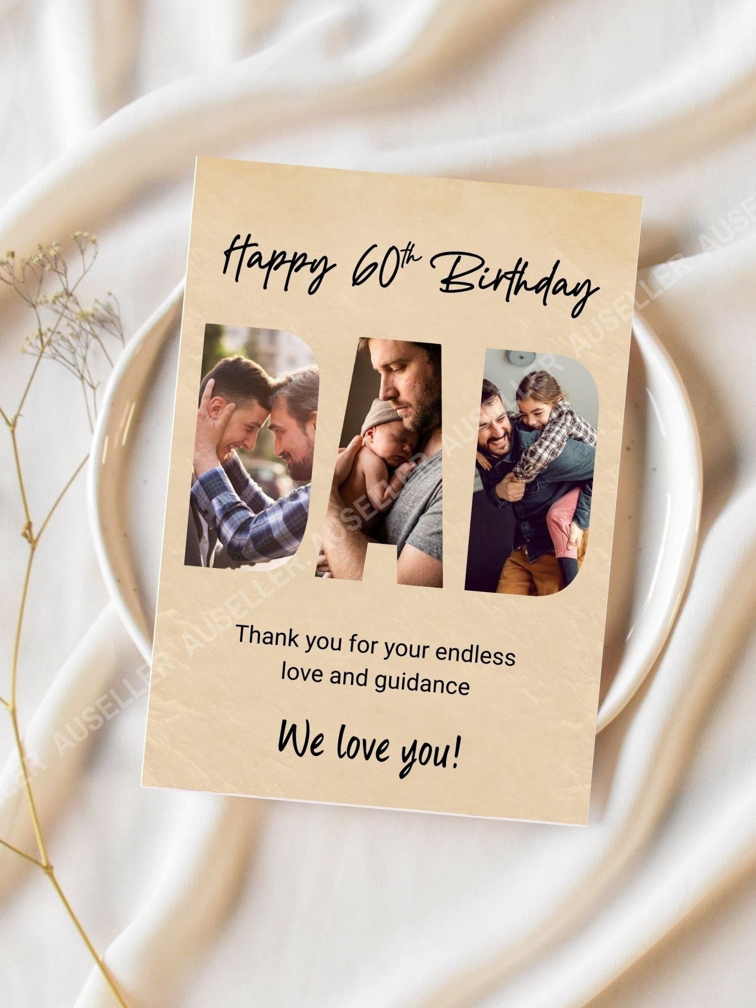 DAD Photo Card, 2 Design Set, Canva Template product image (2)