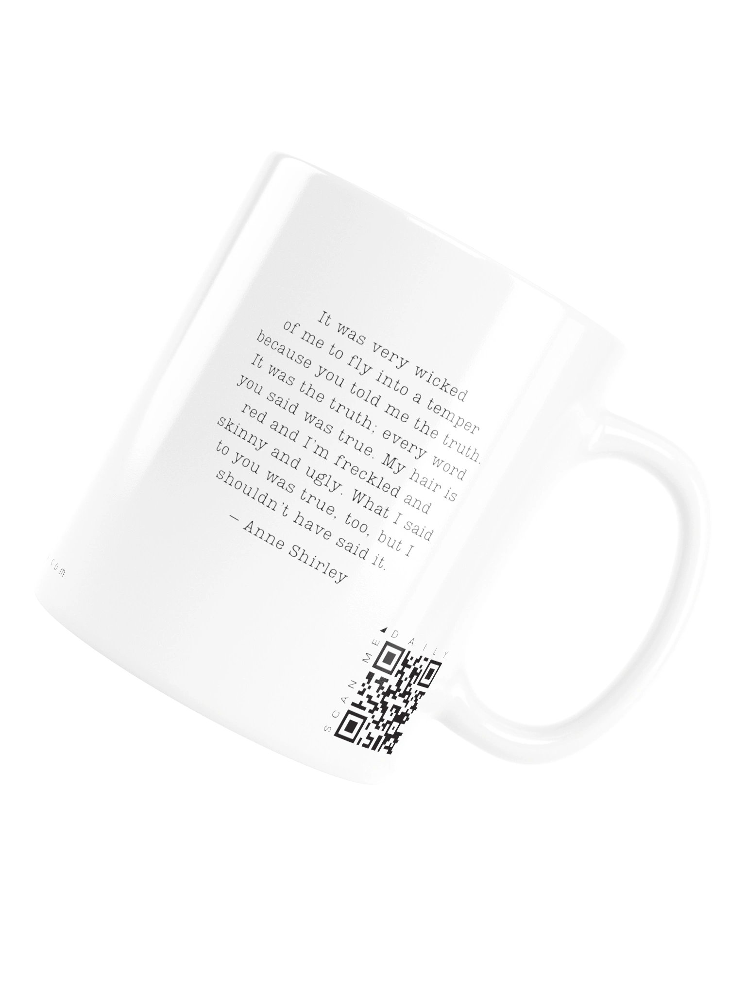 <i>Truth</i> • QR Mug<br /> With 160 Daily Quotes<br /> <small>Quotes from beloved novel<br />Anne of Green Gables (1908)</small> product image (7)