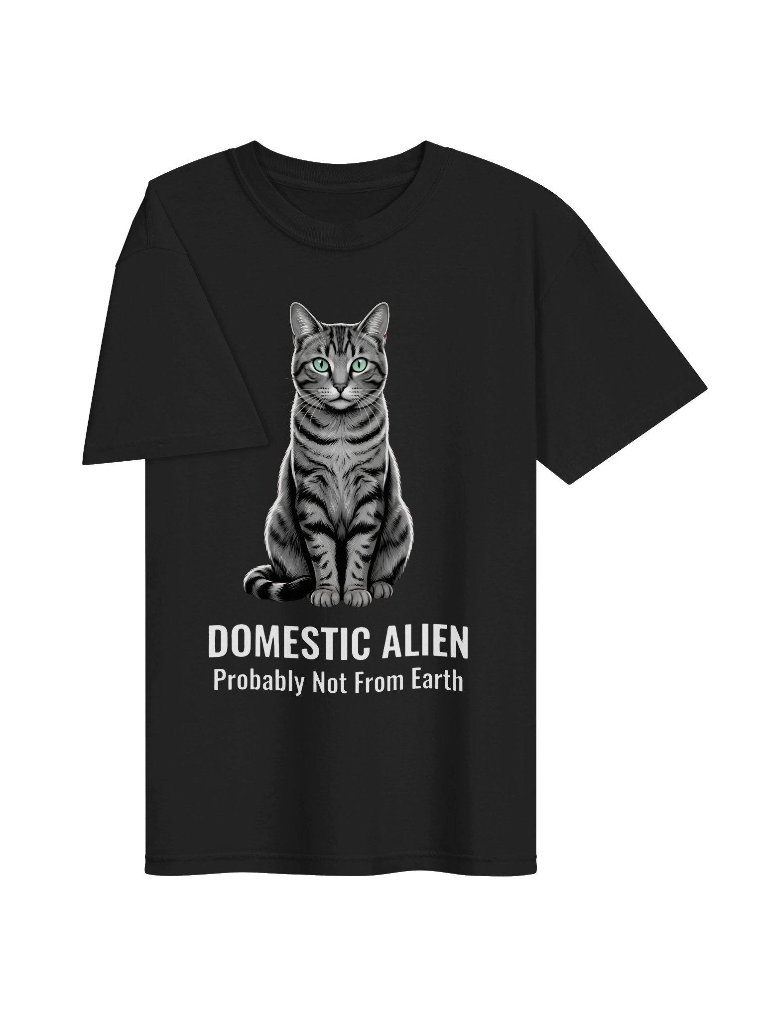 Domestic Alien Cat T-Shirt | Funny Cat Graphic Tee product image (30)