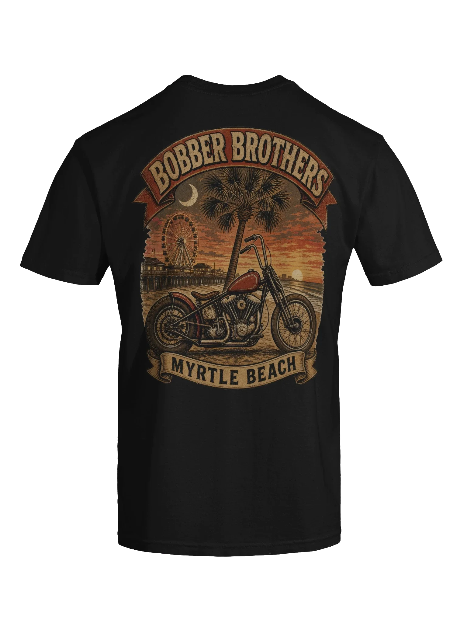 Myrtle Beach motorcycle t-shirt design by Bobber Brothers