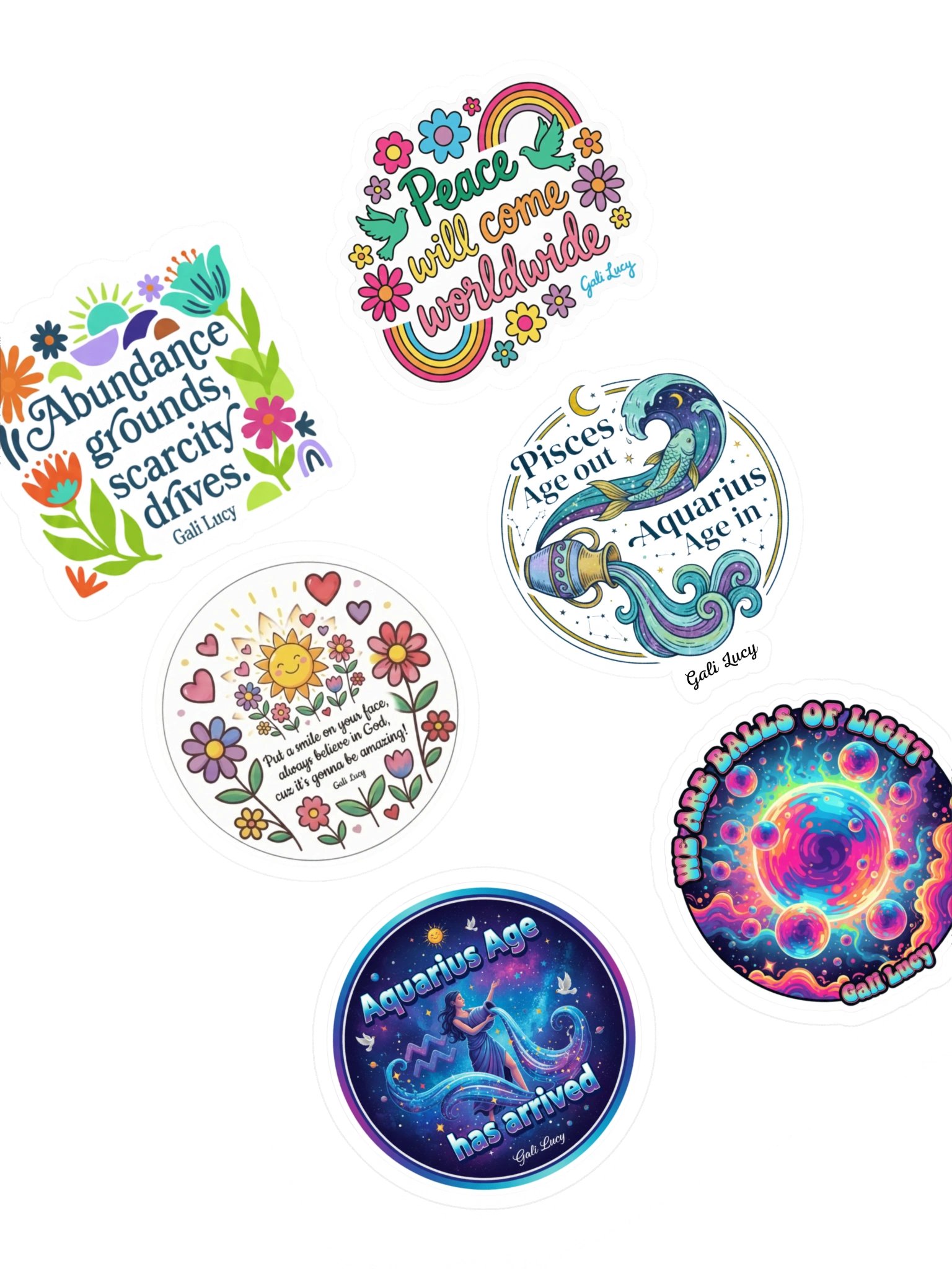 Set of 6 Stickers - Style 12 product image (3)