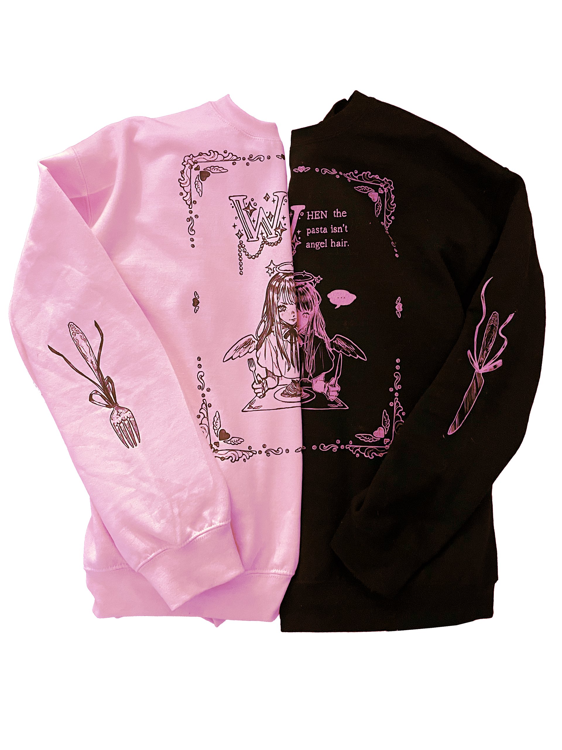 angel hair pasta // light crewneck product image (2)