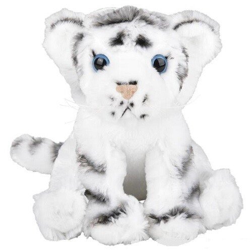 Cute 8" White Tiger Plush - Soft Stuffed Anime Style Jungle Cat Toy Gift product image (1)