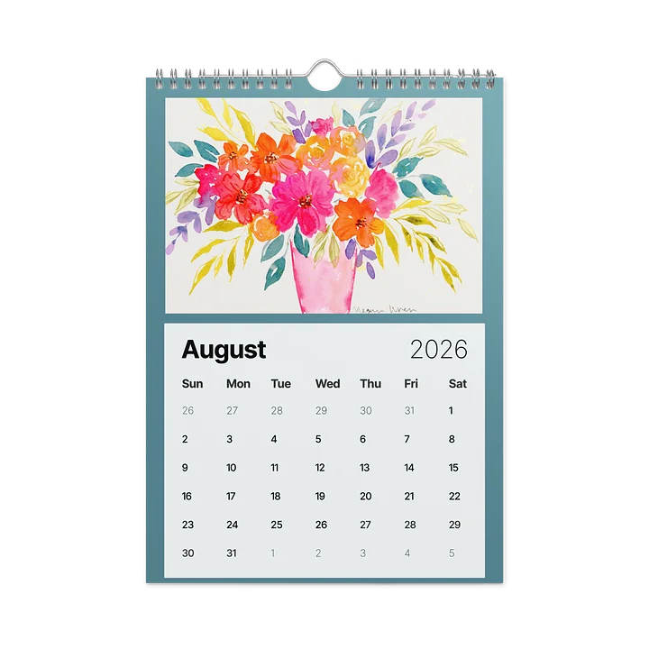 Watercolor Blooms 2026 Wall Calendar product image (2)