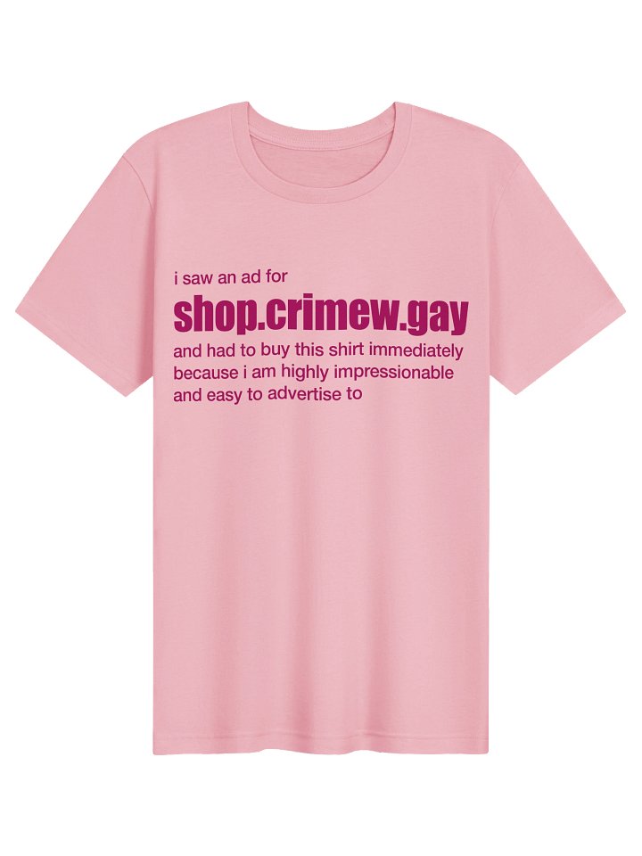 IMPRESSIONABLE CONSUMER PINK TEE product image (1)