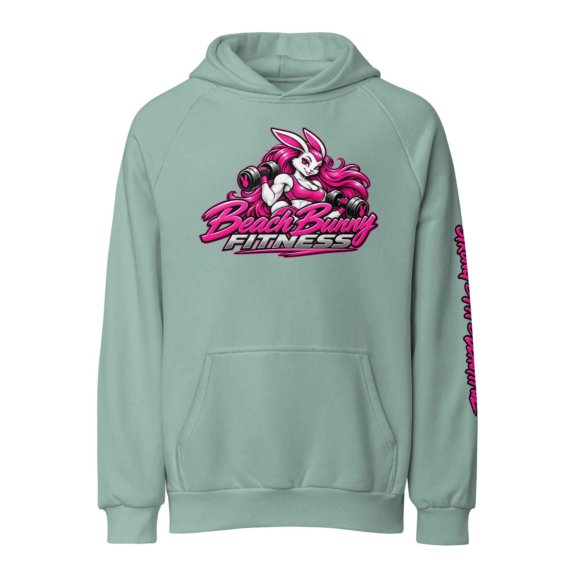 Beach vibes meet gym life. The Beach Bunny Fitness Sunset Hoodie features a small tropical logo on the front with a larger Beach Bunny design across the back. Bold, comfortable, and made to stand out product image (4)