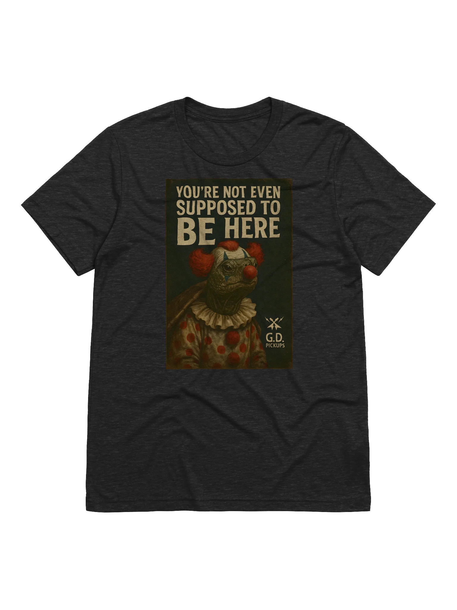 LIMITED EDITION: G.D. Pickups “Clown Turtle” Artwork Short Sleeve Tri-Blend product image (2)