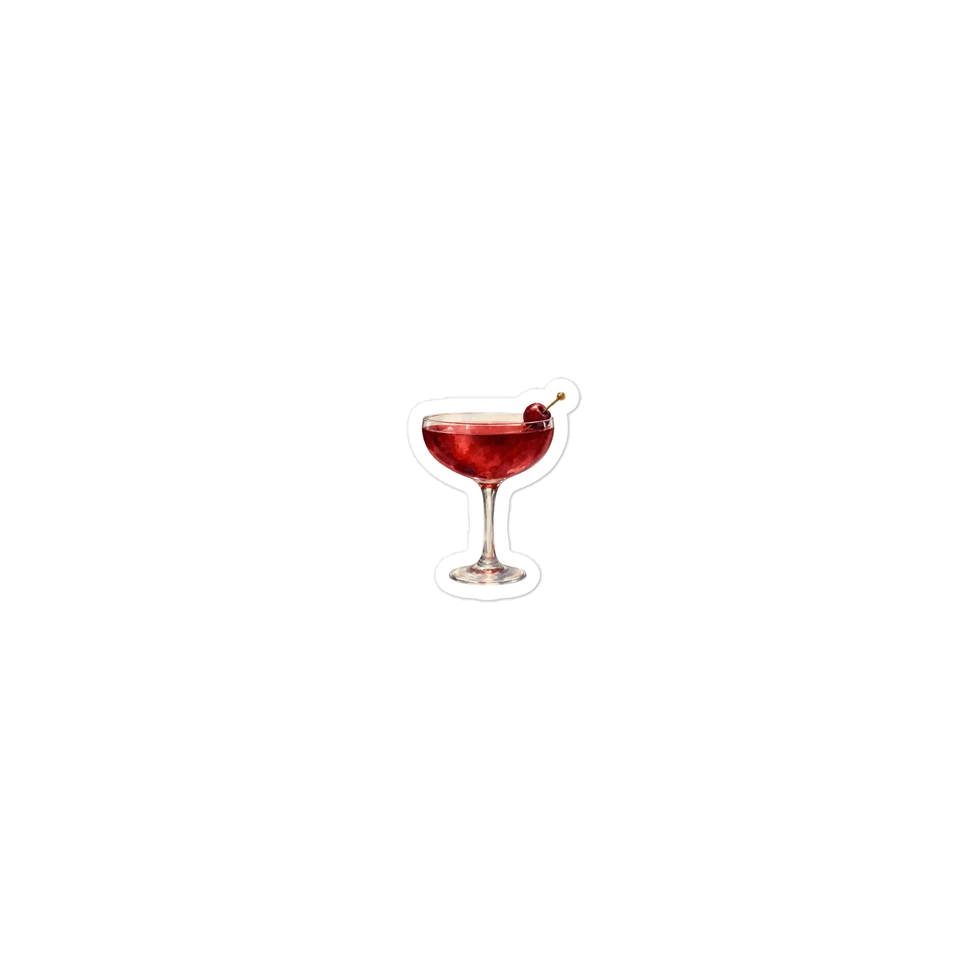 Cherry Cocktail Summer Drink Sticker product image (1)