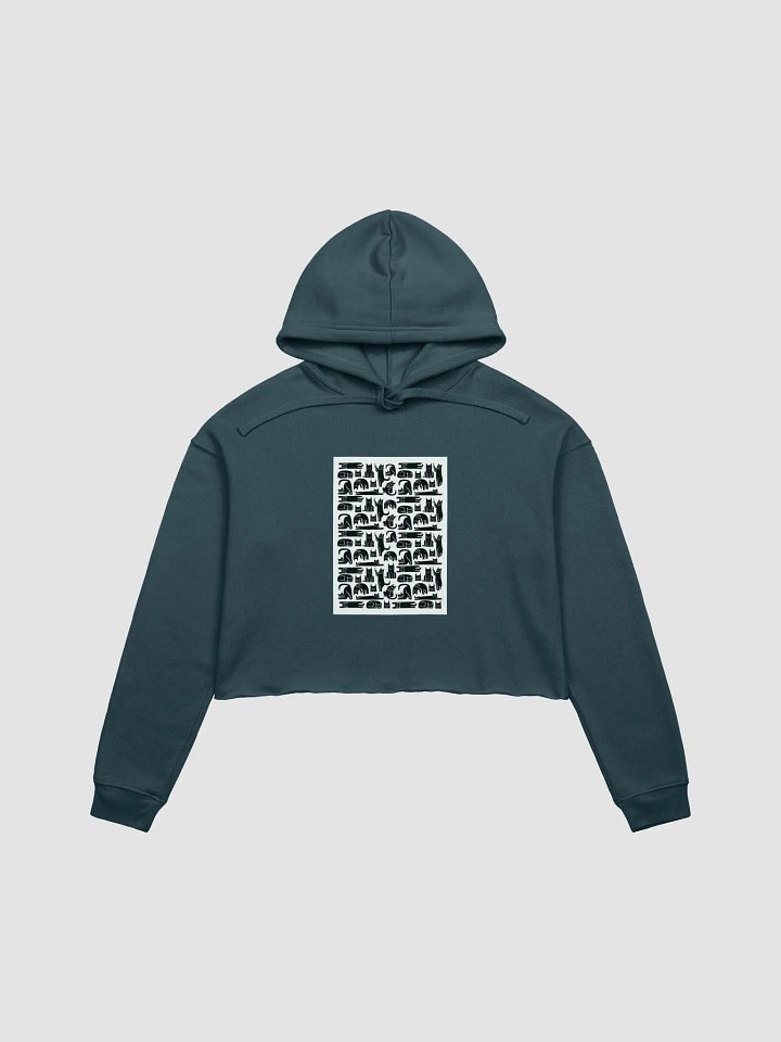 Patern Black Cats Silhouette Crop Hoodie product image (4)