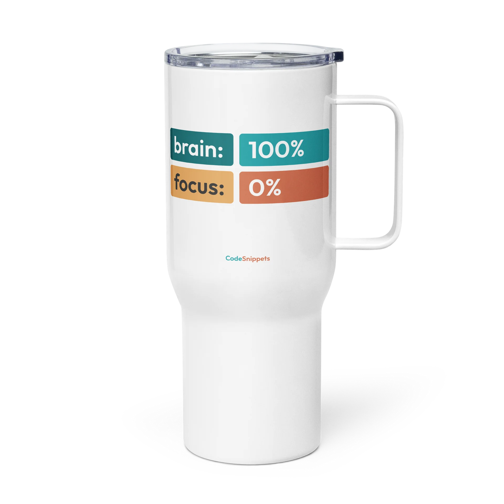 Brain 100% • Focus 0% - Travel Mug product image (3)