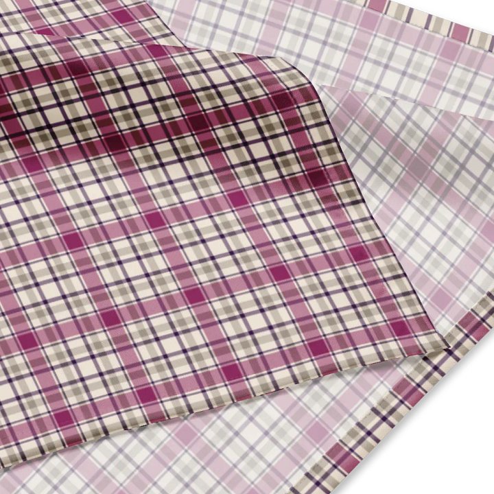 Magenta and Gray Plaid Bandana product image (2)