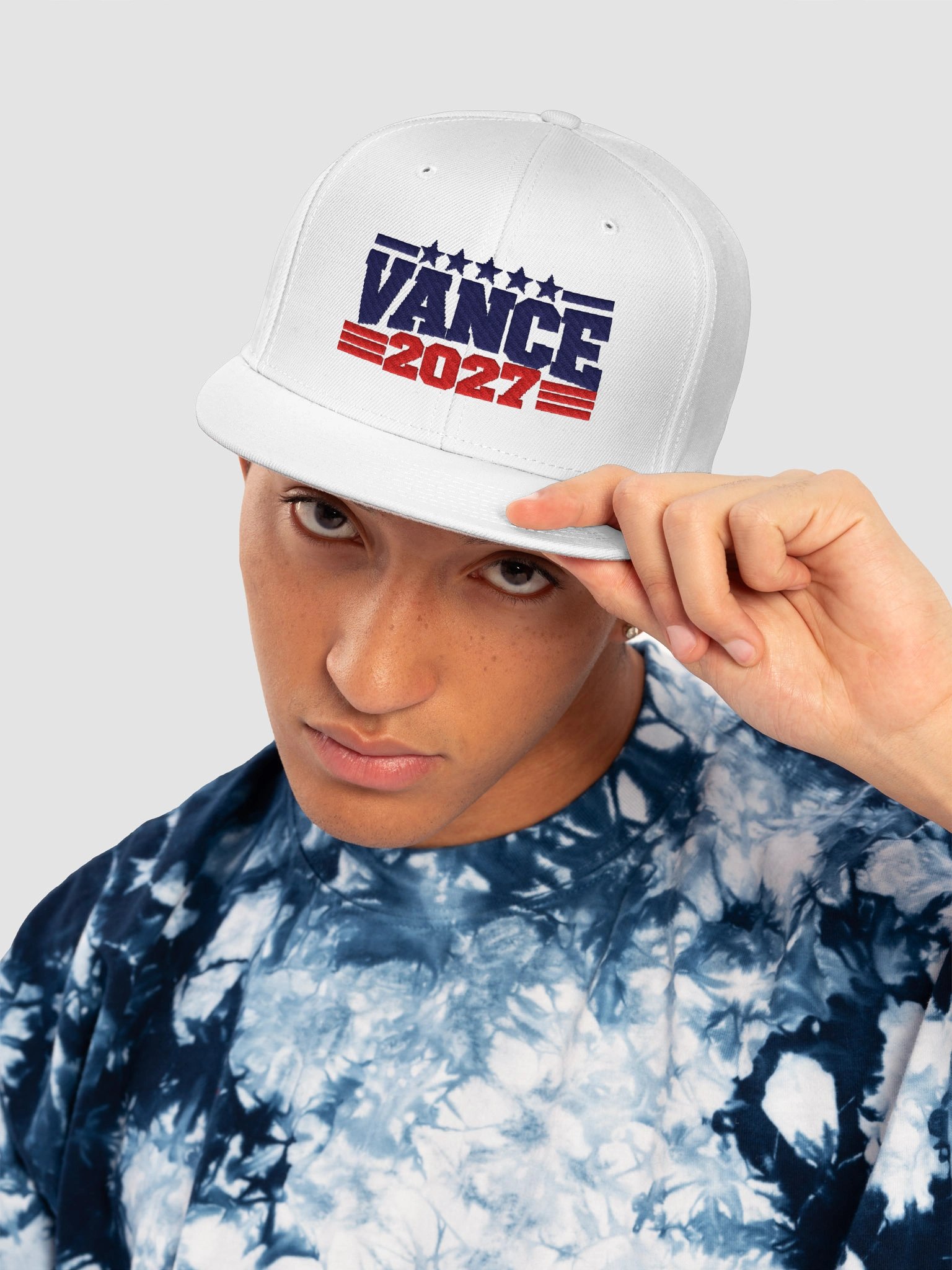 VANCE 2027 White Embroidered Snapback product image (5)