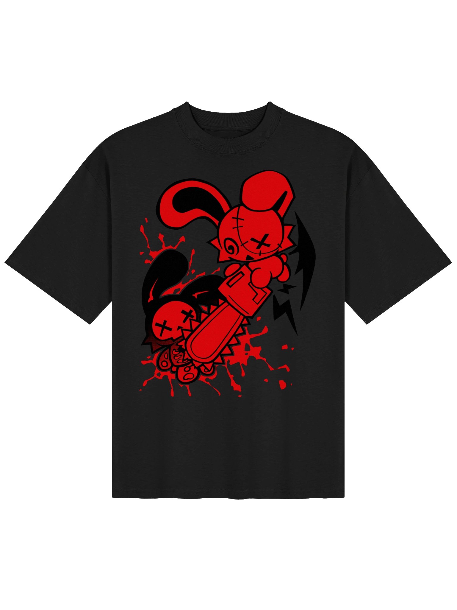 baggy chainsaw bunny t-shirt product image (1)