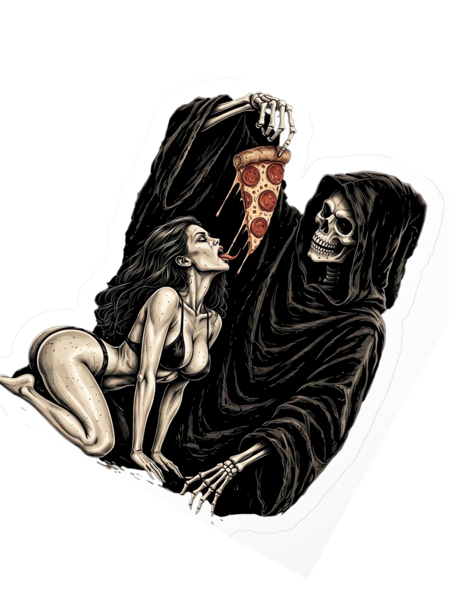 Death By Pizza Kiss-Cut Vinyl Sticker product image (6)