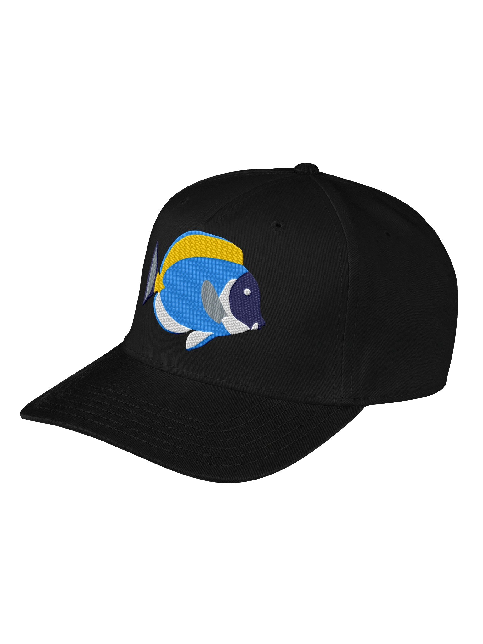 Powder Blue Tang Mid-Profile Baseball Cap (Embroidered) for Reef and Marine Aquarium Lovers product image (5)