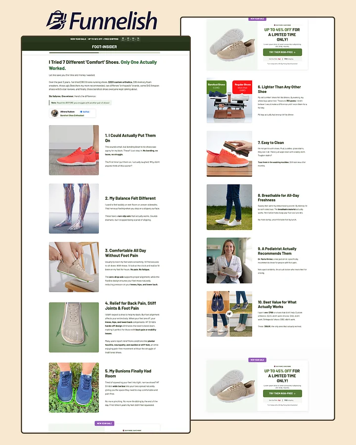 Hike FootWear Listicle Page | Funnelish Template product image (1)