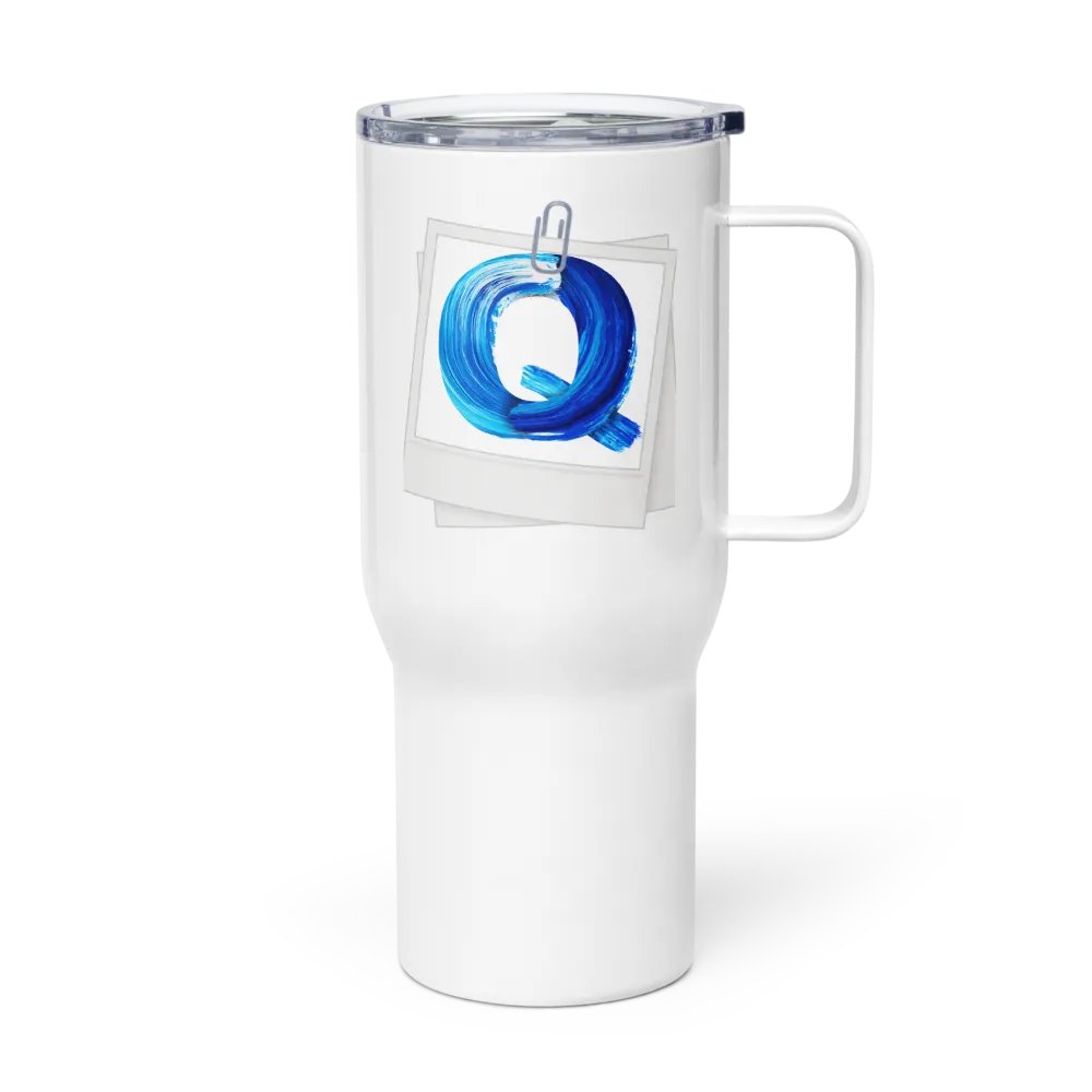 Q Brush-Stroke Monogram Travel Mug product image (4)