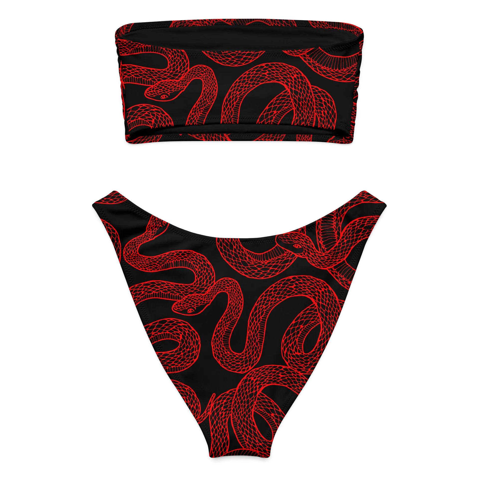 Serpentine Bandeau Bikini in Red product image (6)