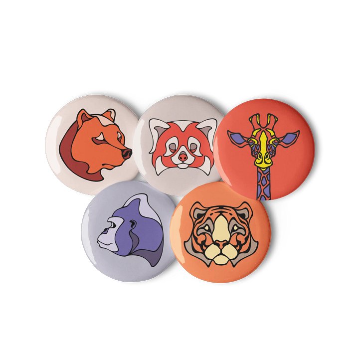 Critter Crew - Set of 5 Pin Buttons product image (2)