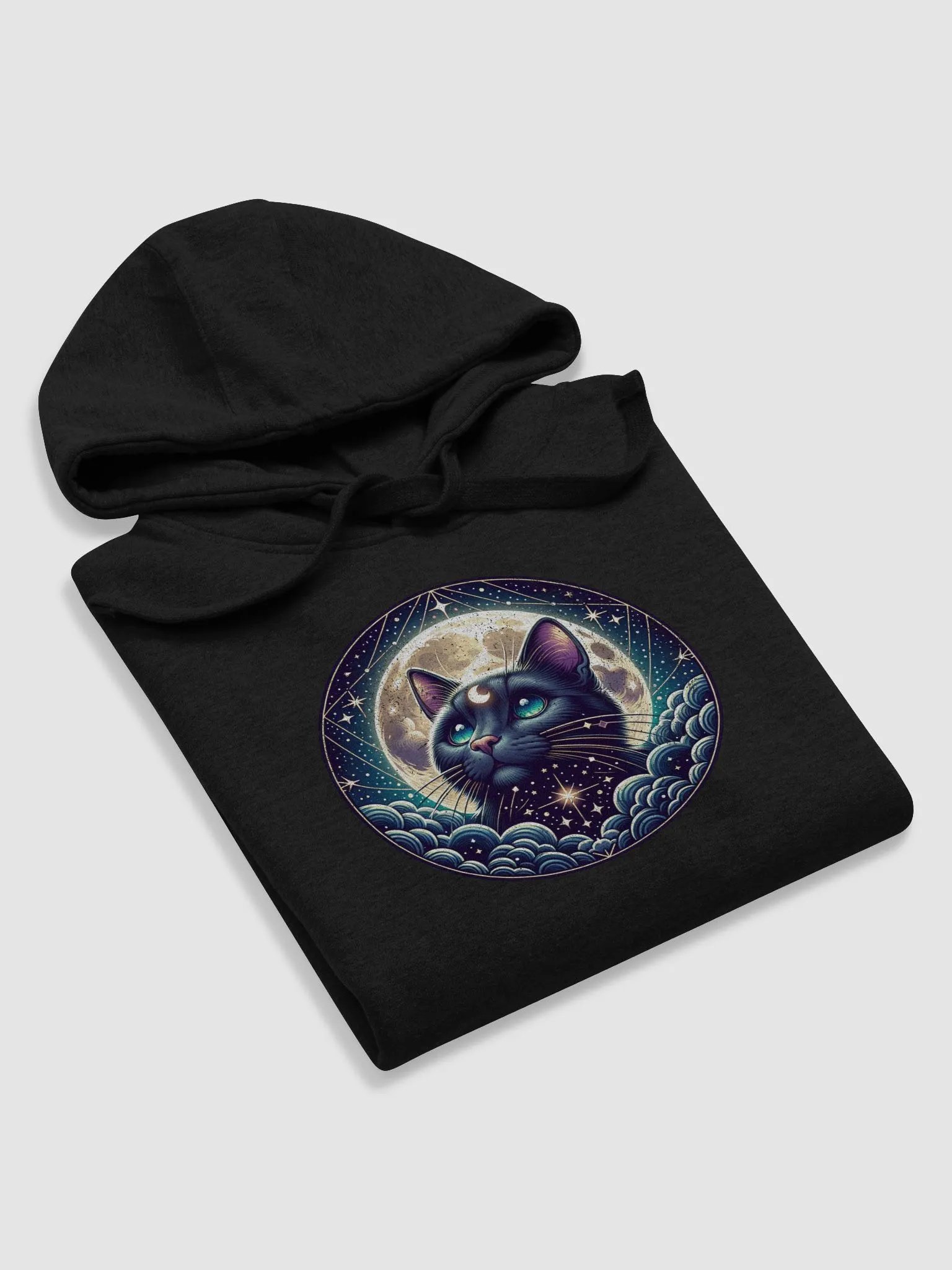Mystical Stargazing Cat with Celestial Moon and Stars product image (3)