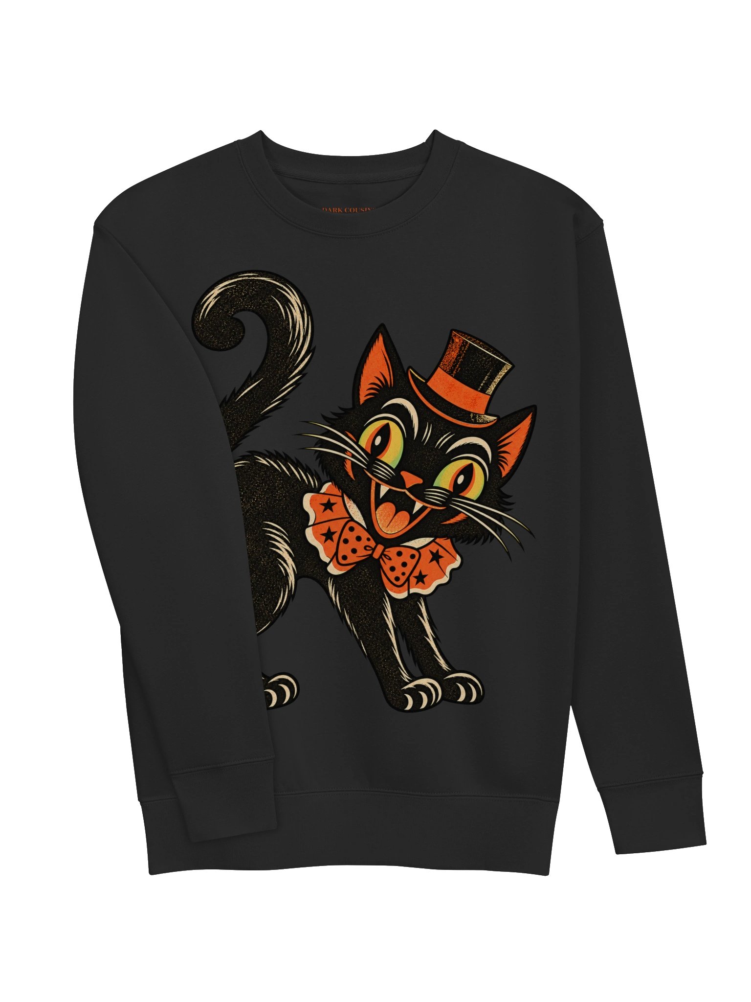 Retro Style Halloween Black Cat Sweatshirt product image (2)