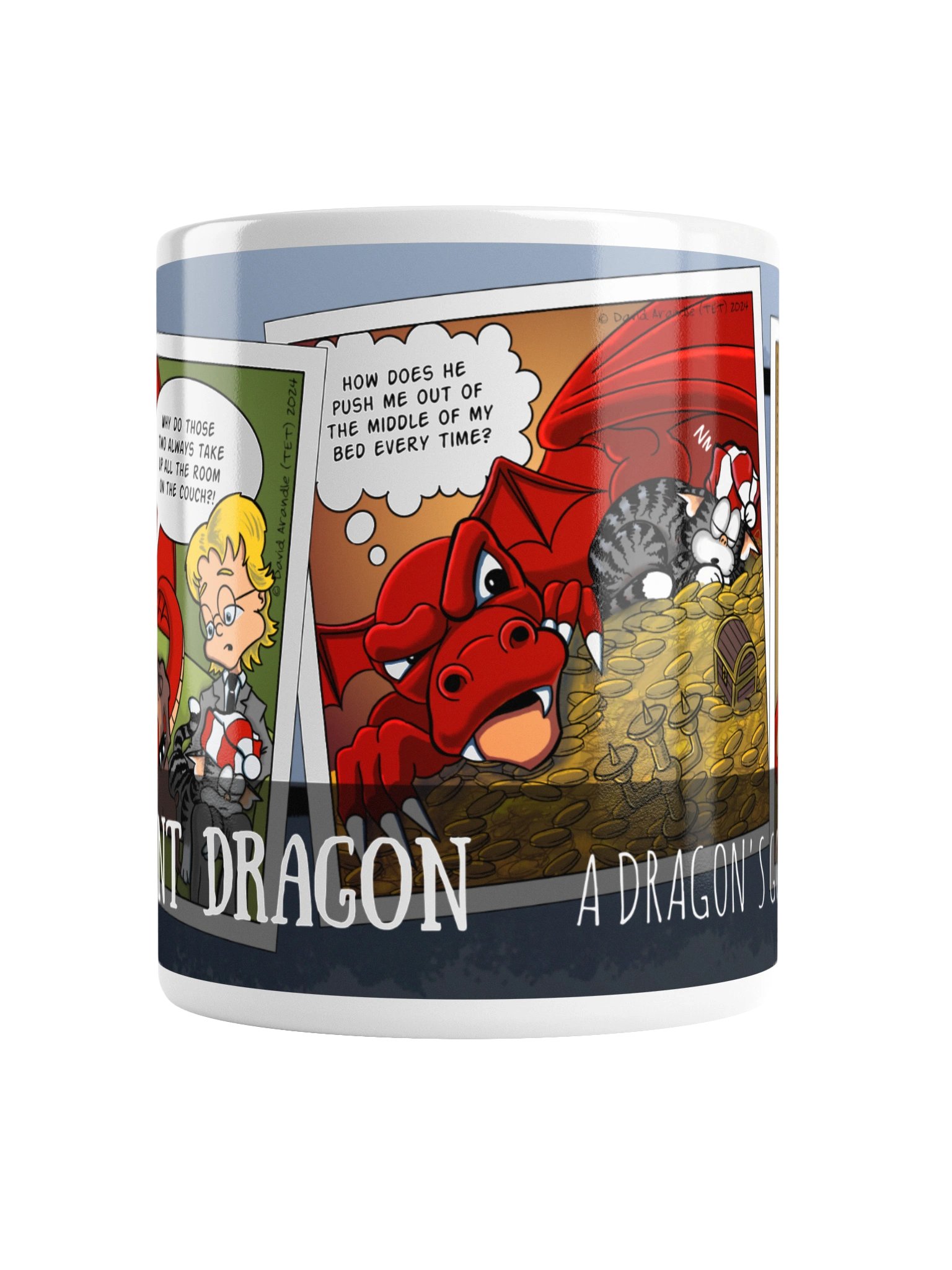 Resident Dragon Comic Sleep Three-Panel Mug product image (2)