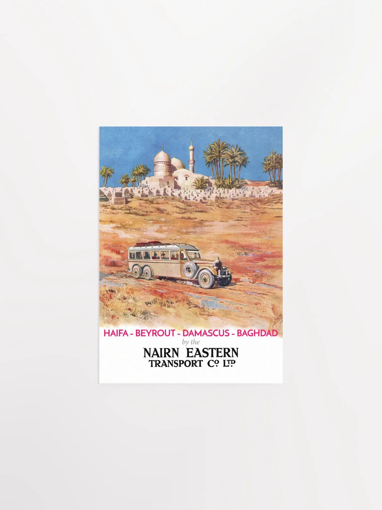 Haifa, Beirut, Damascus, Baghdad. Israel, Palestine, Lebanon, Syria, Iraq. 1931 — retro travel poster, vintage travel art print product image (7)