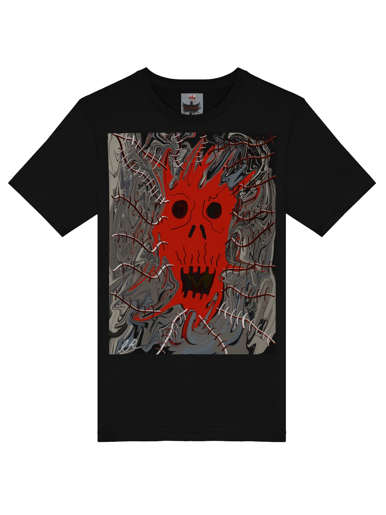 Crimson Mask — Marbled Abstract Tee product image (5)