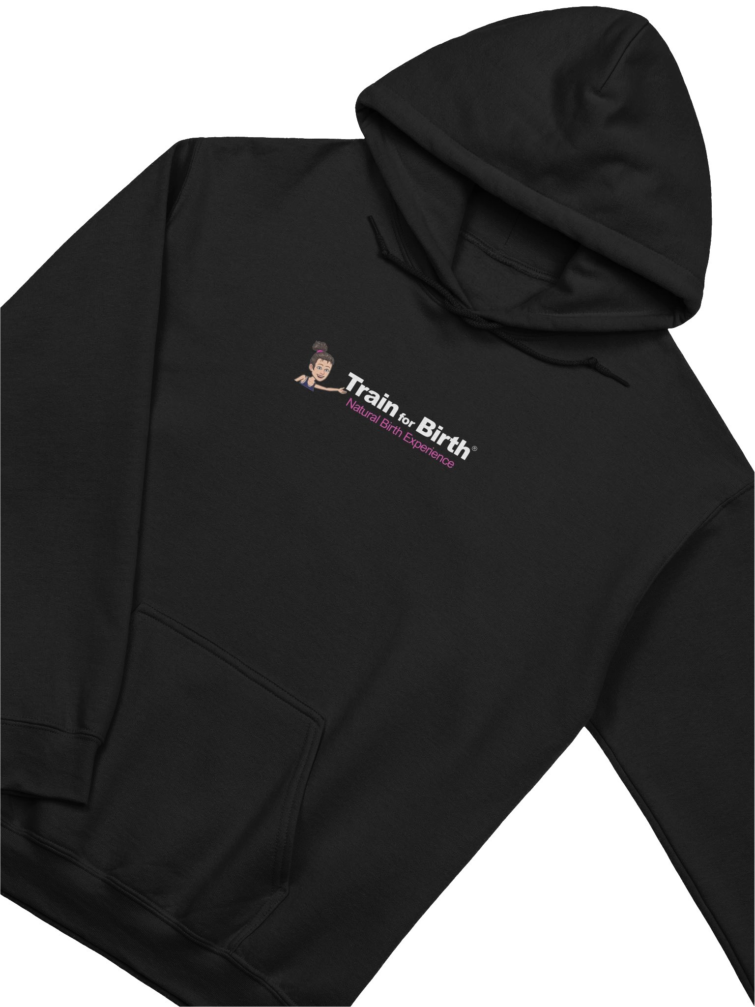 Train for Birth® Gildan Classic Black Hoodie product image (3)