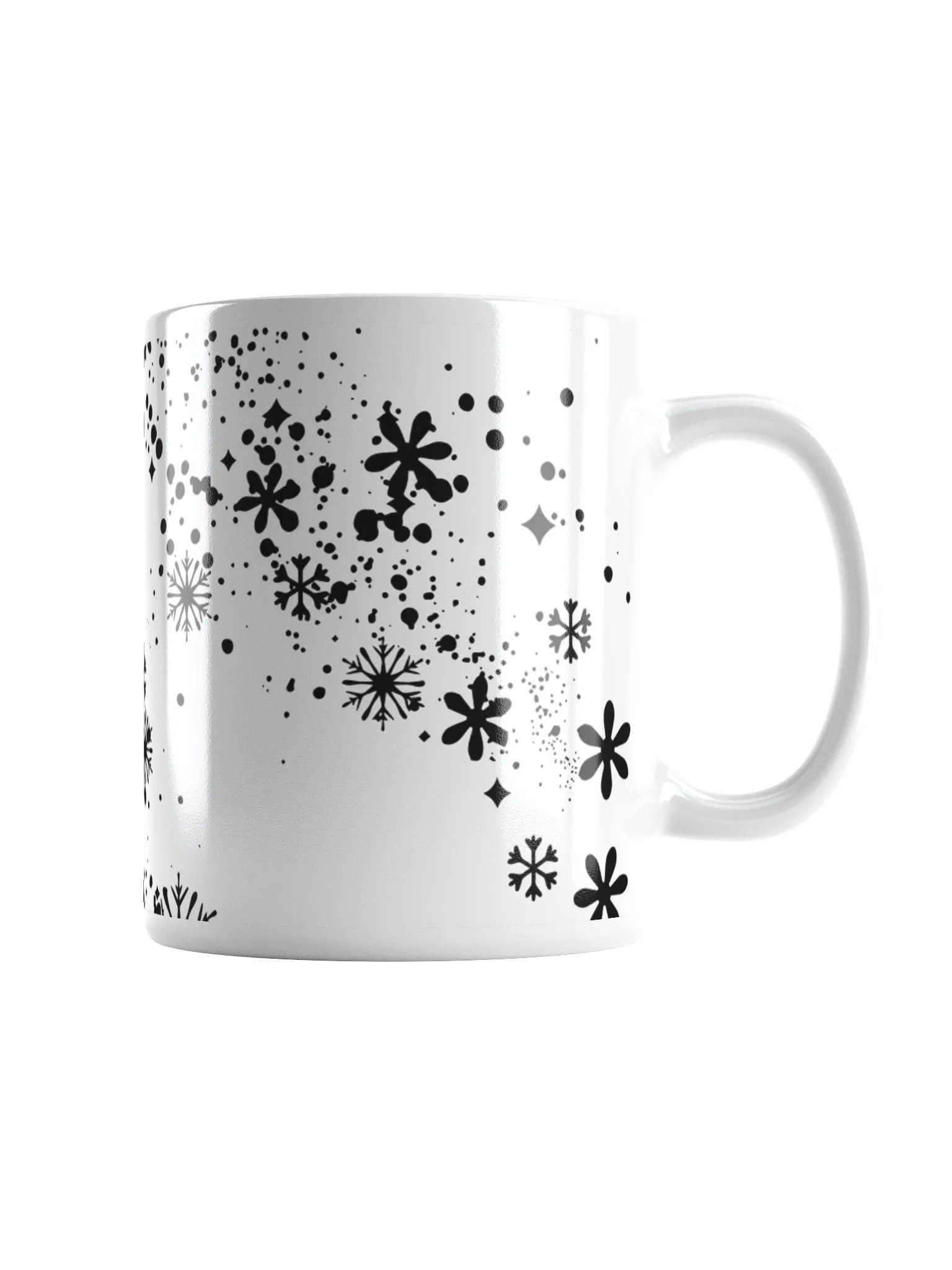 Starry Snowflake White Glossy Mug product image (2)