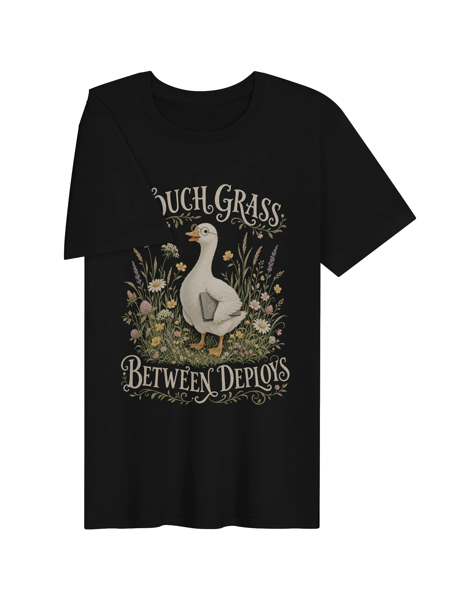 Touch Grass Between Deploys Tee — view 3