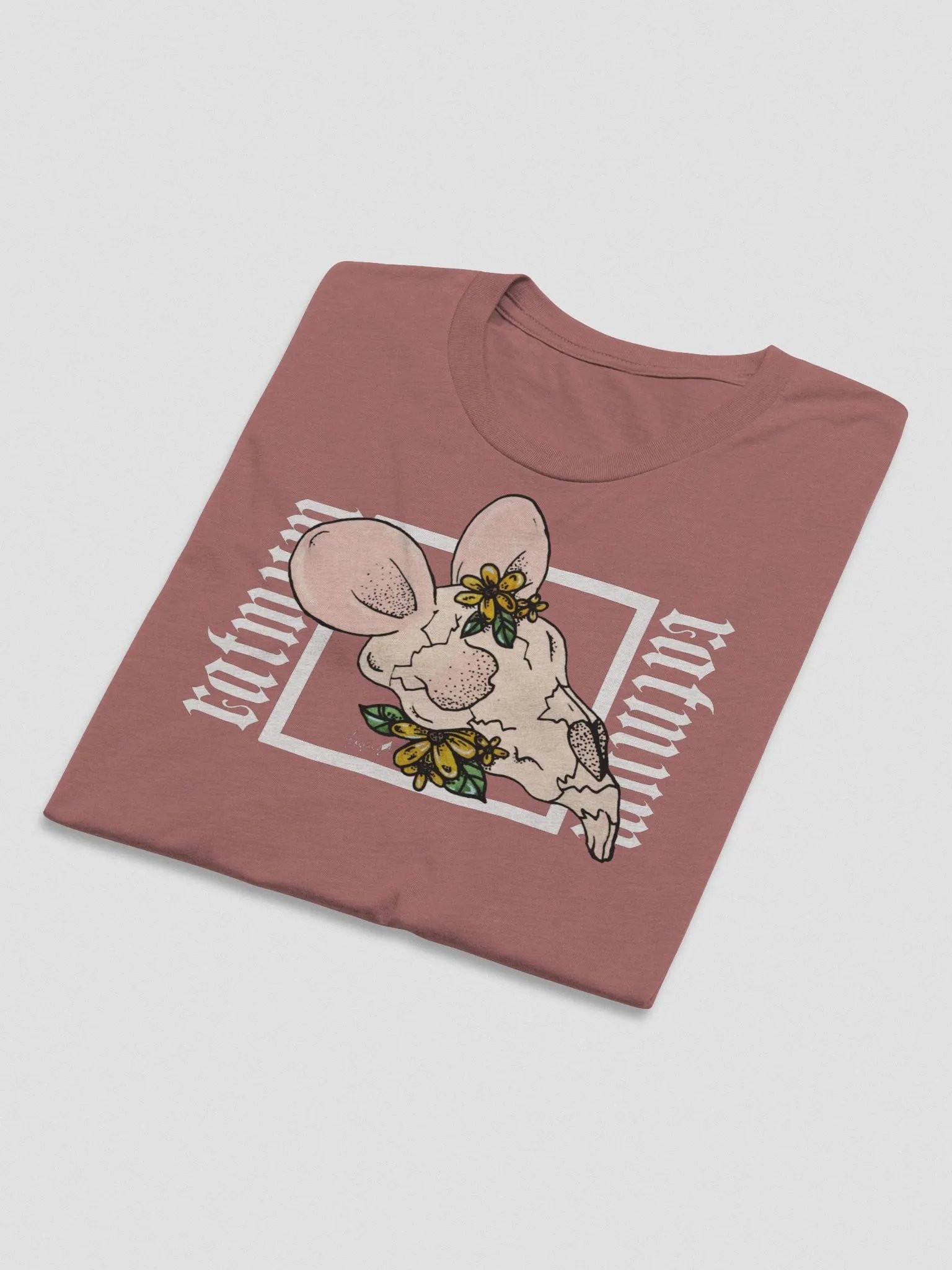 AJA X RAT - Flower Skull T-Shirt (Mauve) product image (3)