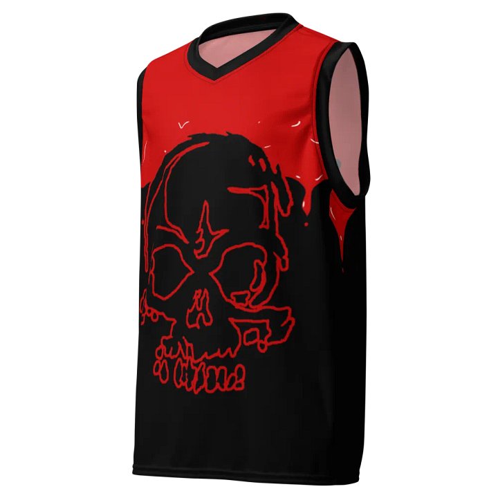 Skull and blood basketball jersey product image (1)