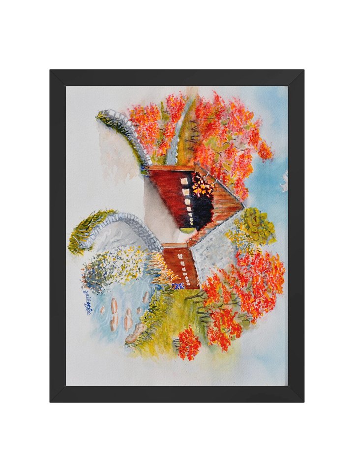 Covered Bridge In New England Fall product image (1)