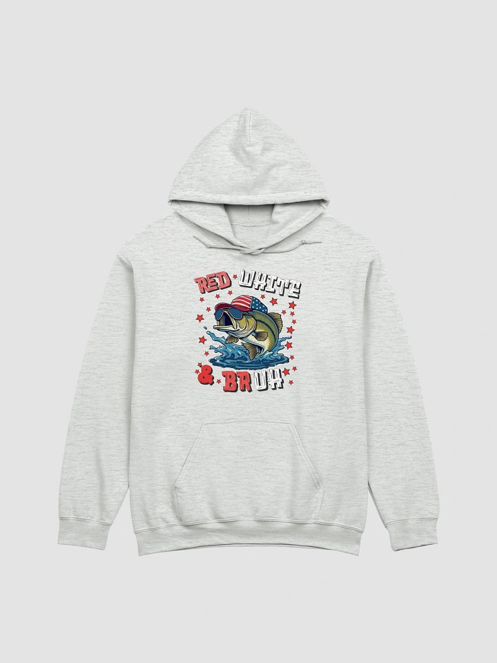 Red White And Bruh Fishing Hoodie product image (1)
