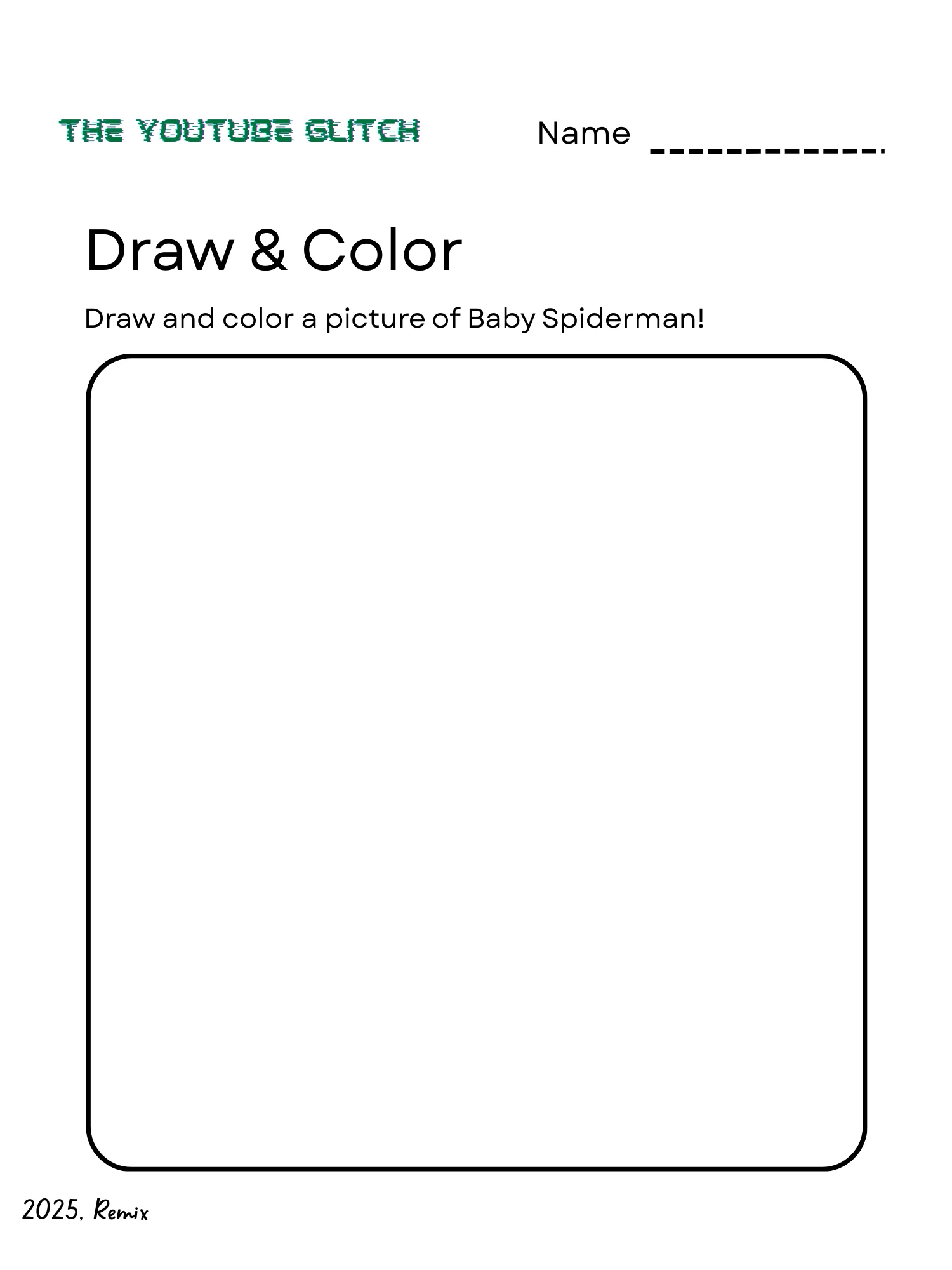 Worksheet Pages 2 Set - The YouTube Glitch & The Catrat Show product image (2)