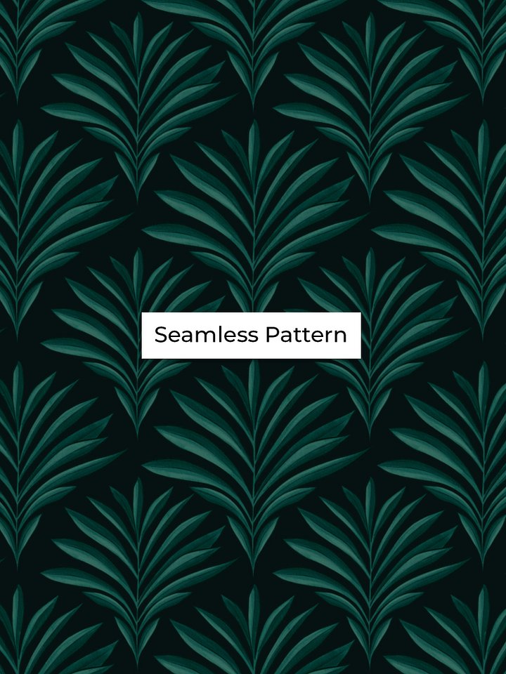 Tropical Damask PSD Layered Single Seamless Pattern product image (1)