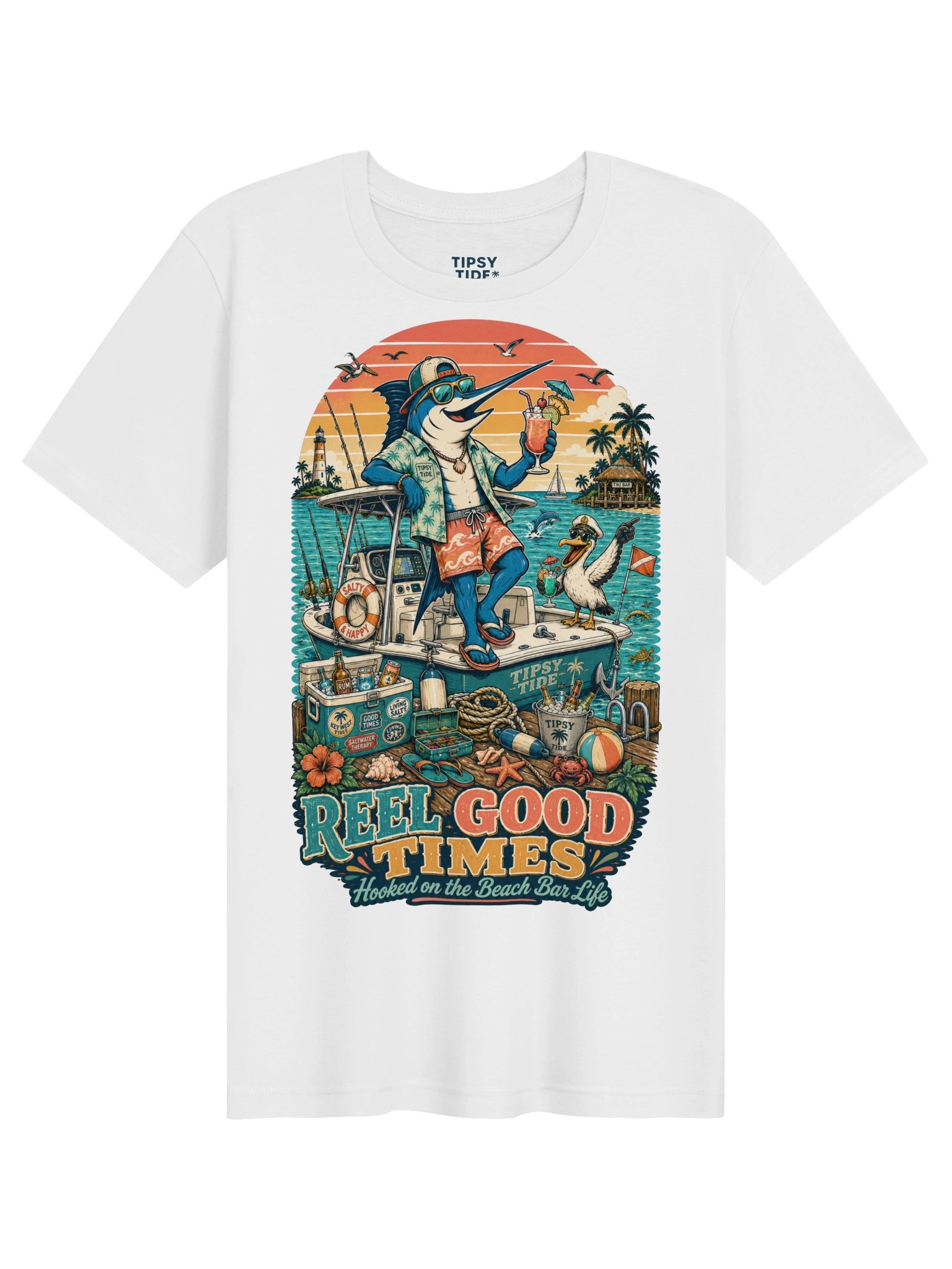 Reel Good Times Tropical Marlin Tee product image (1)
