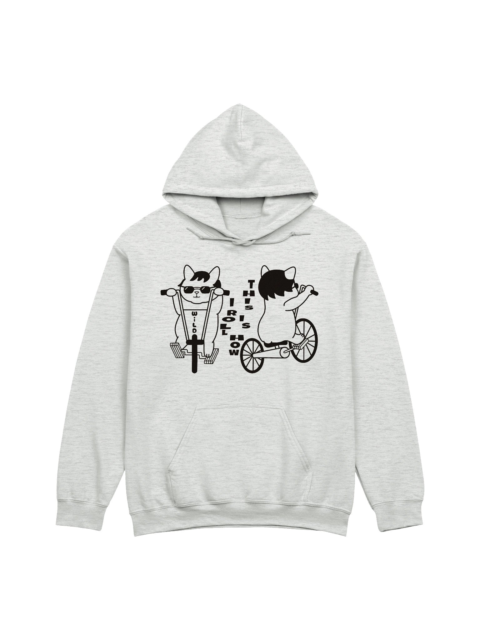 Goromi the Cat in Wig (Wild Biker) - Unisex Adult Heavy Blend Hoodie product image (1)