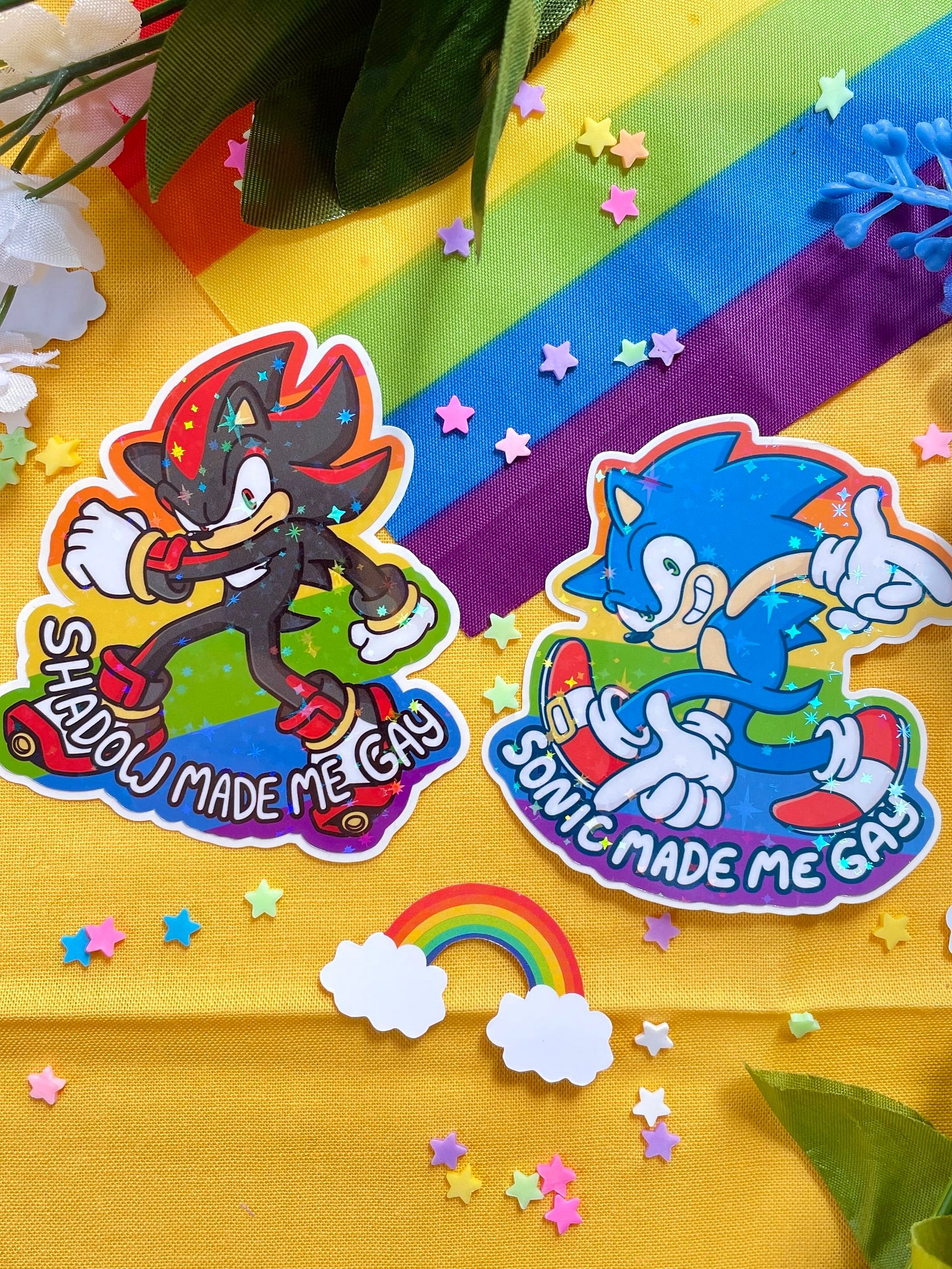 Sonic and Shadow Gay Stickers product image (1)