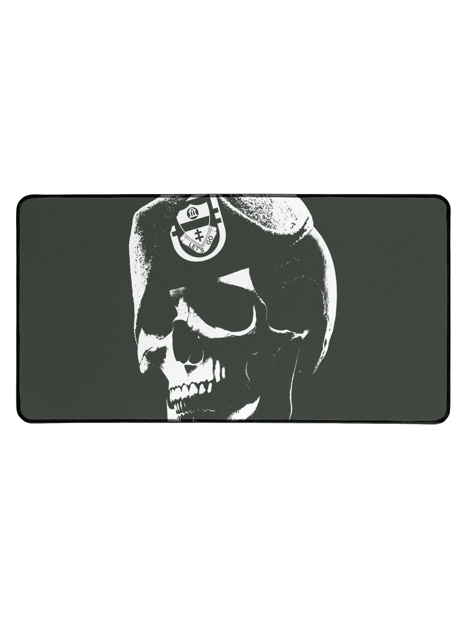 Skull Beret Desk Mat product image (1)