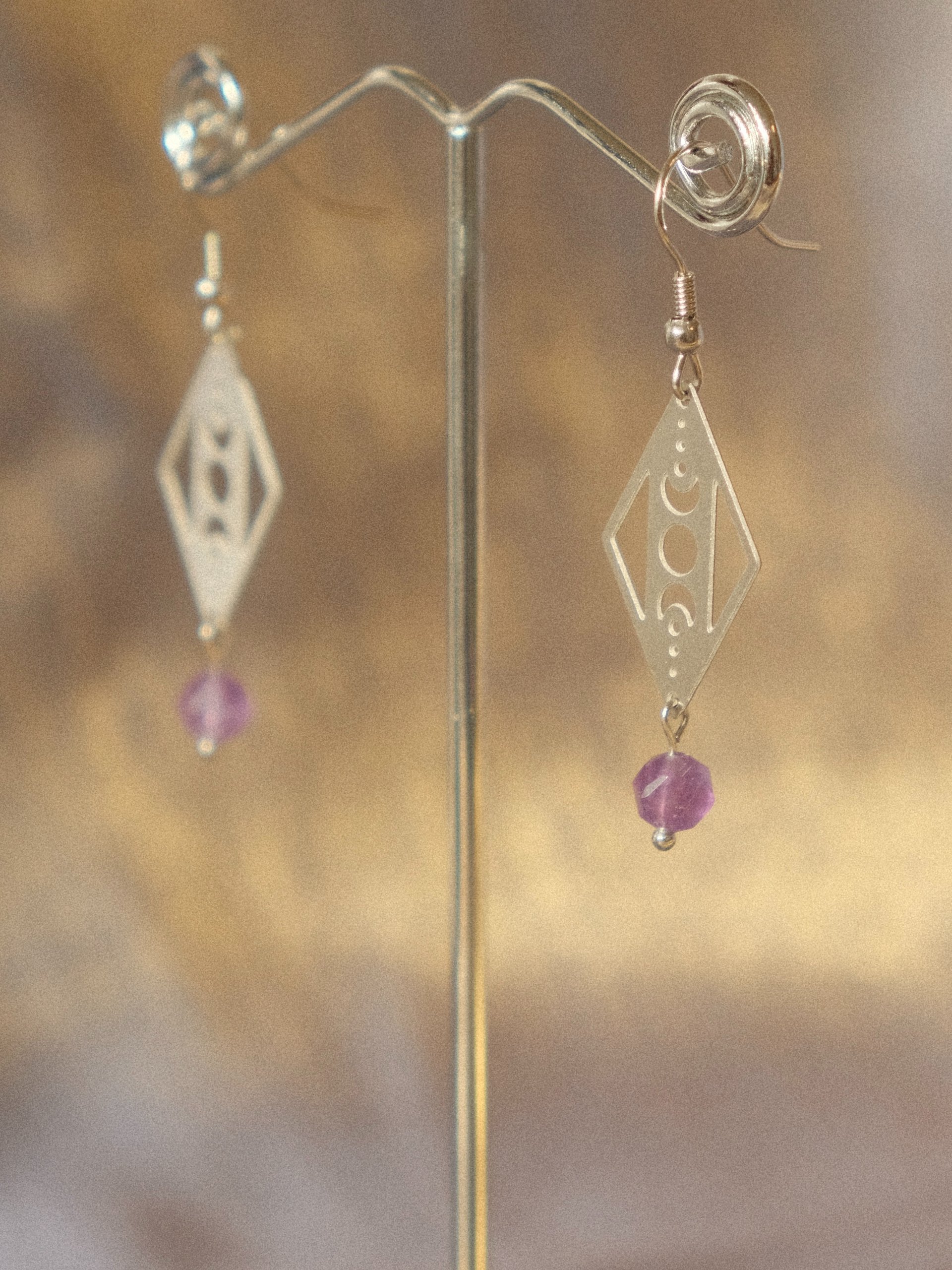 Amethyst Moon Phases Earrings product image (7)