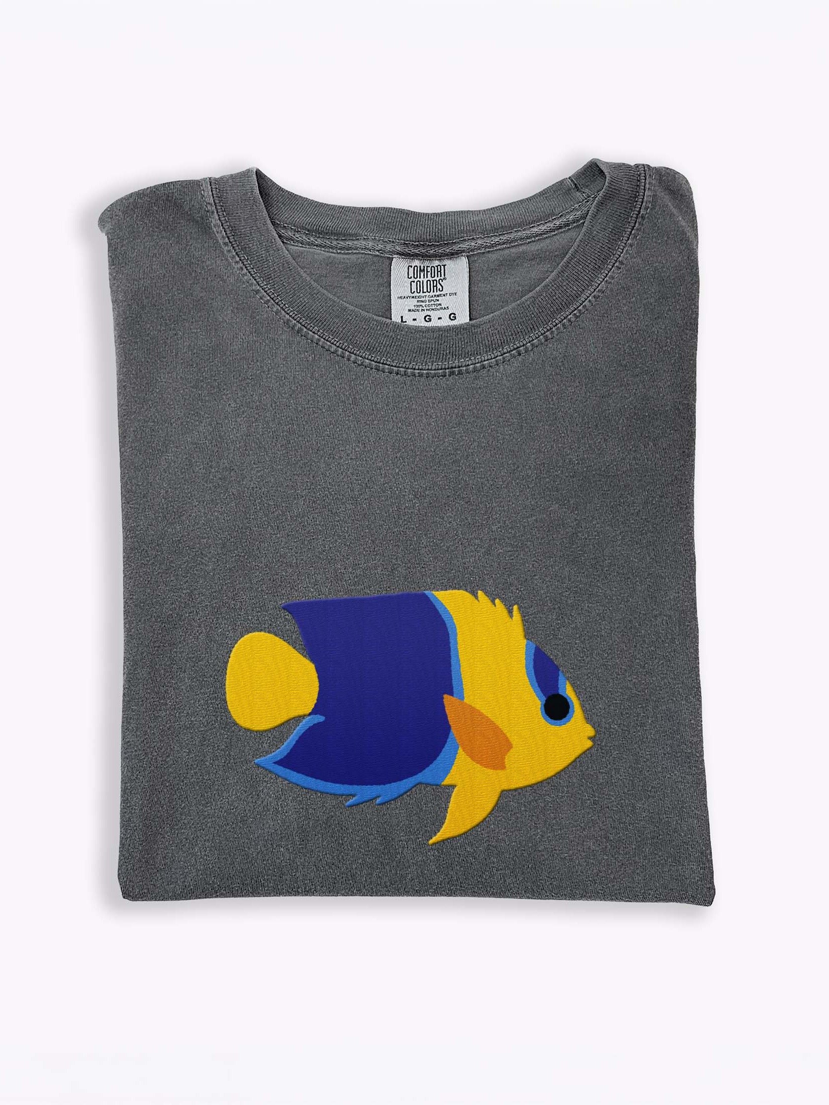 Bicolor Angelfish Premium T-Shirt (Embroidered) for Reef and Marine Aquarium Lovers product image (1)