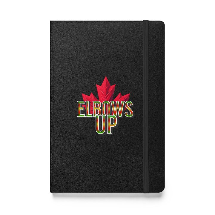 Elbows Up Maple Leaf Gradient Hardcover Notebook product image (1)