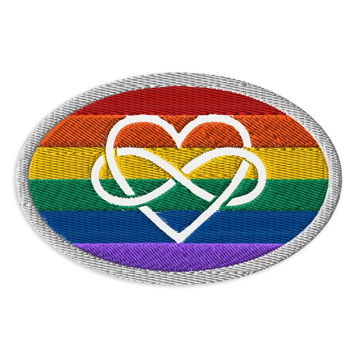 Rainbow Poly Infinity Heart Patch - Oval product image (1)