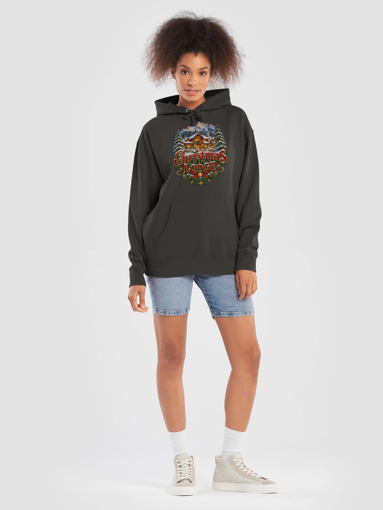 Christmas at the Lodge Vintage Holiday Hoodie product image (7)